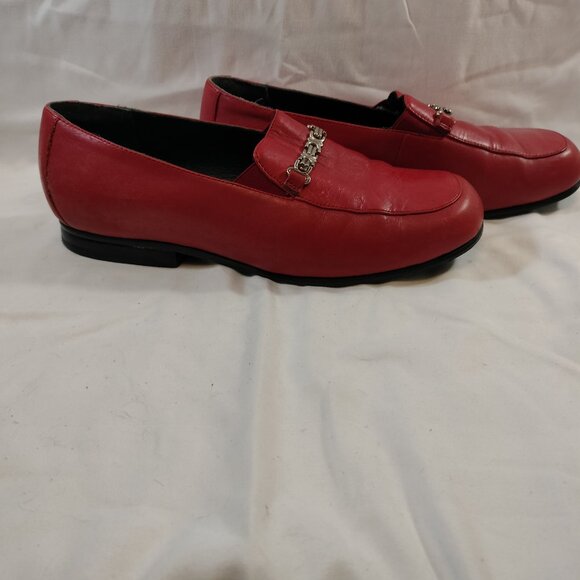 Drew Footsaver Slip On Casual Leather Loafer RED (fits like 8) - Picture 3 of 7